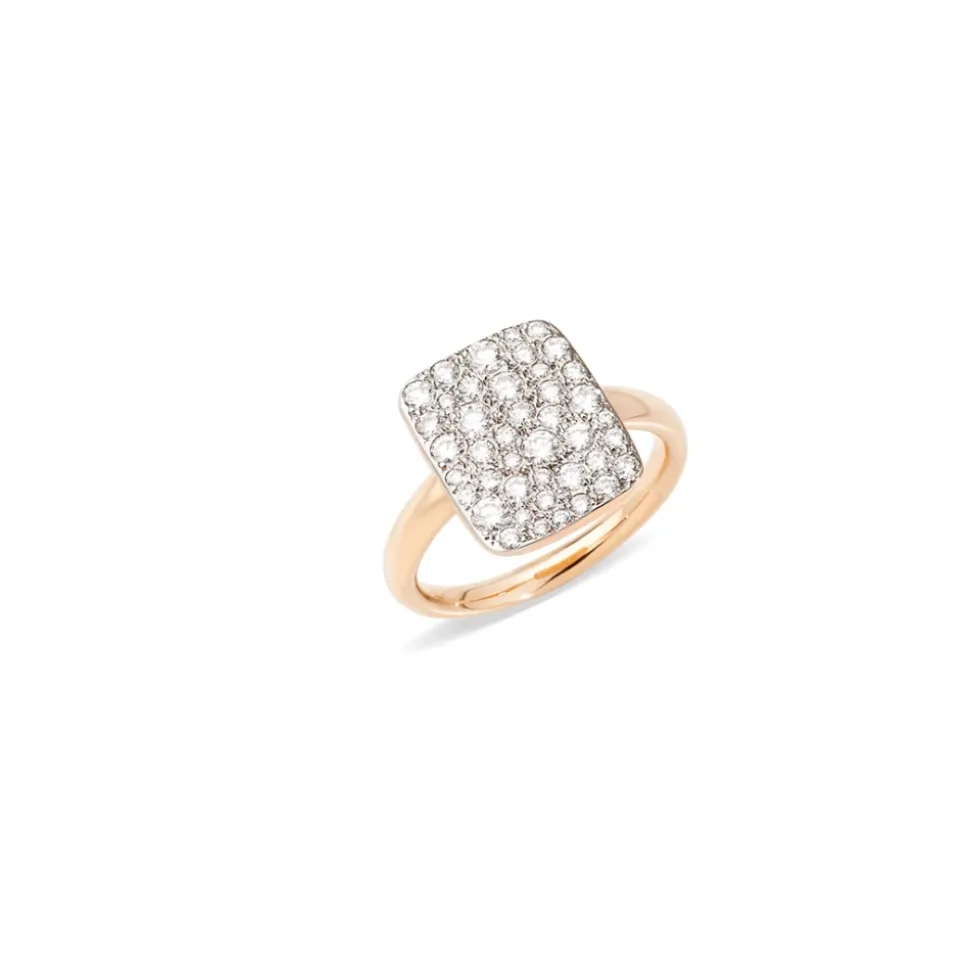 Bague Rectangulaire Sable Diamant