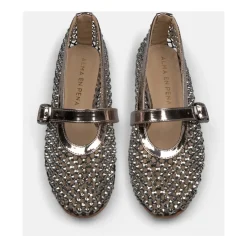 Ballerine en filet avec strass