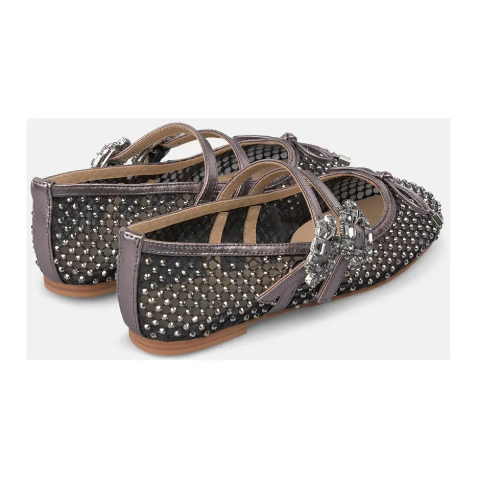 Ballerine filet boucles strass