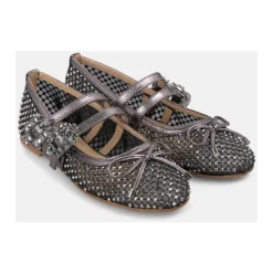 Ballerine filet boucles strass