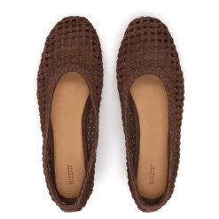 Ballerines ajourées en daim