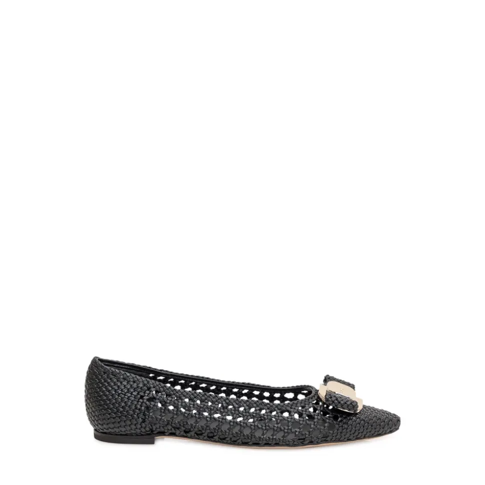 Ballerines Varina en cuir tressé