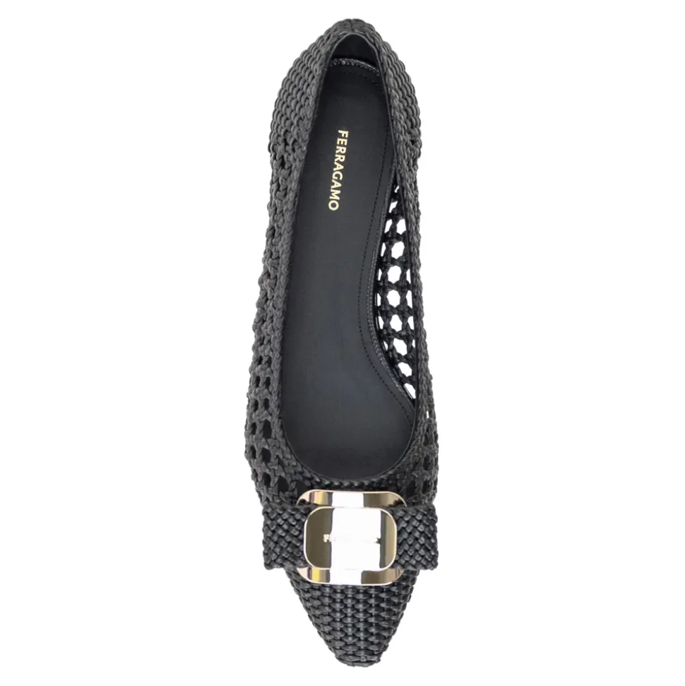Ballerines Varina en cuir tressé