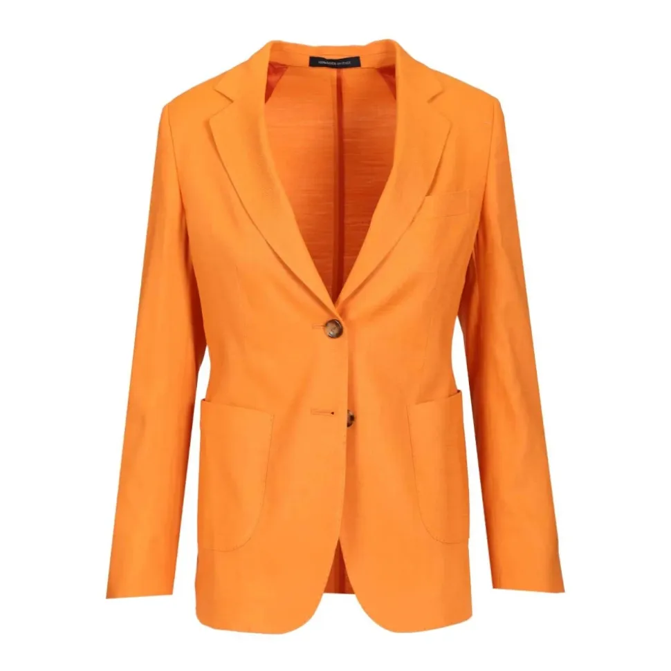 Blazer non doublé à simple boutonnage et deux boutons