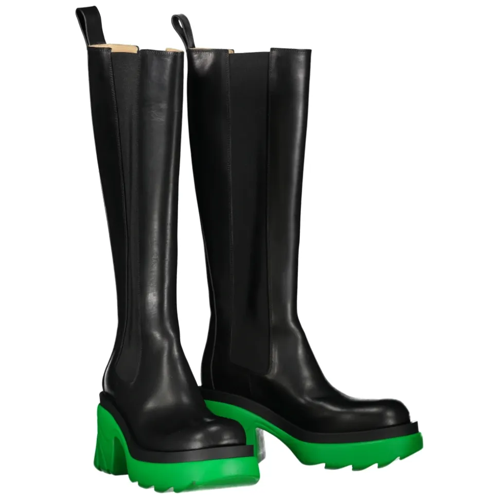 Bottines Chelsea en cuir à semelle crantée