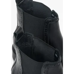 Bottines Chelsea noires pour femmes en cuir italien de qualité supérieure