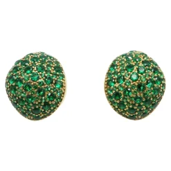 Boucles d`oreilles cluster avec ornement en pierre