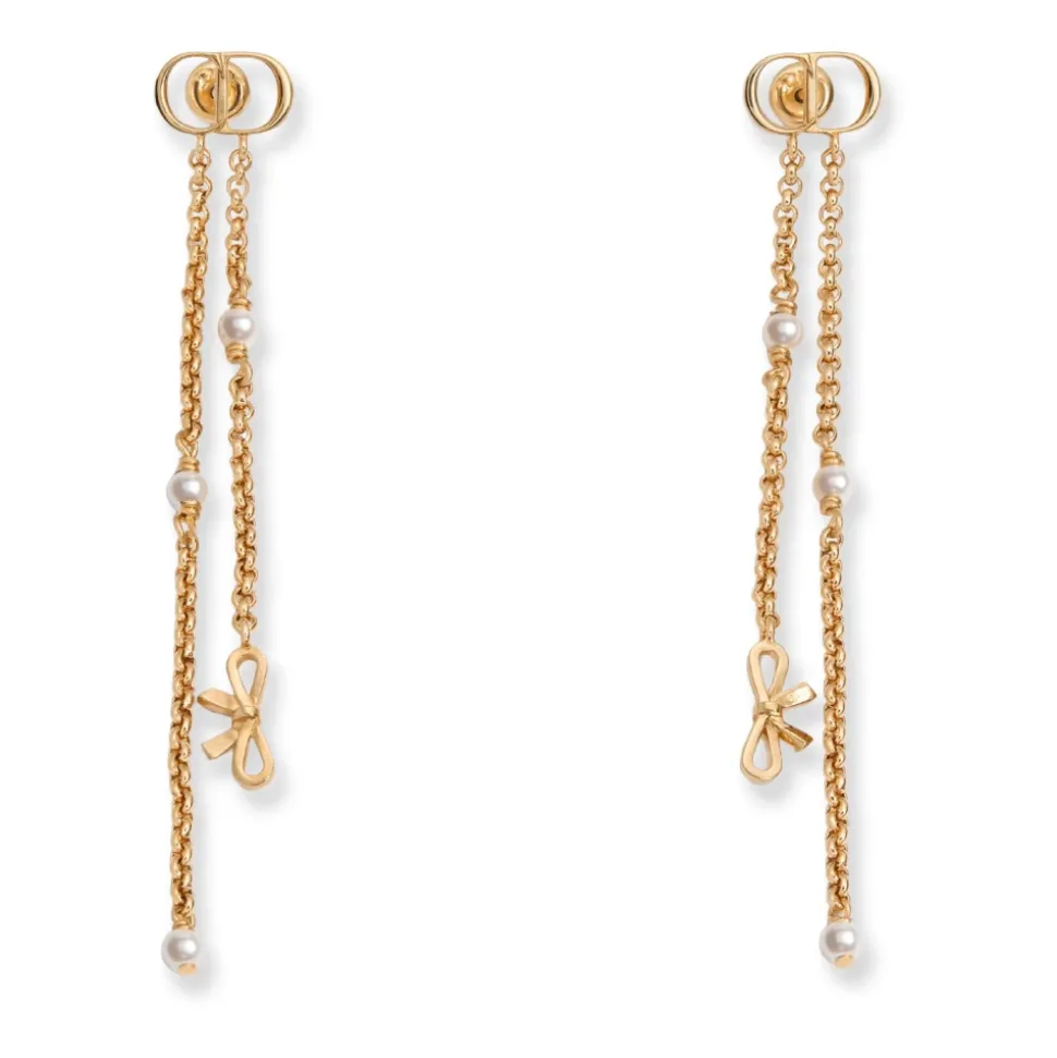 Boucles d'oreilles perles logo CD