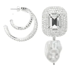 Boucles d'oreilles 11 Rhodium
