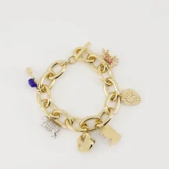 Bracelet Charme en Lien Doré