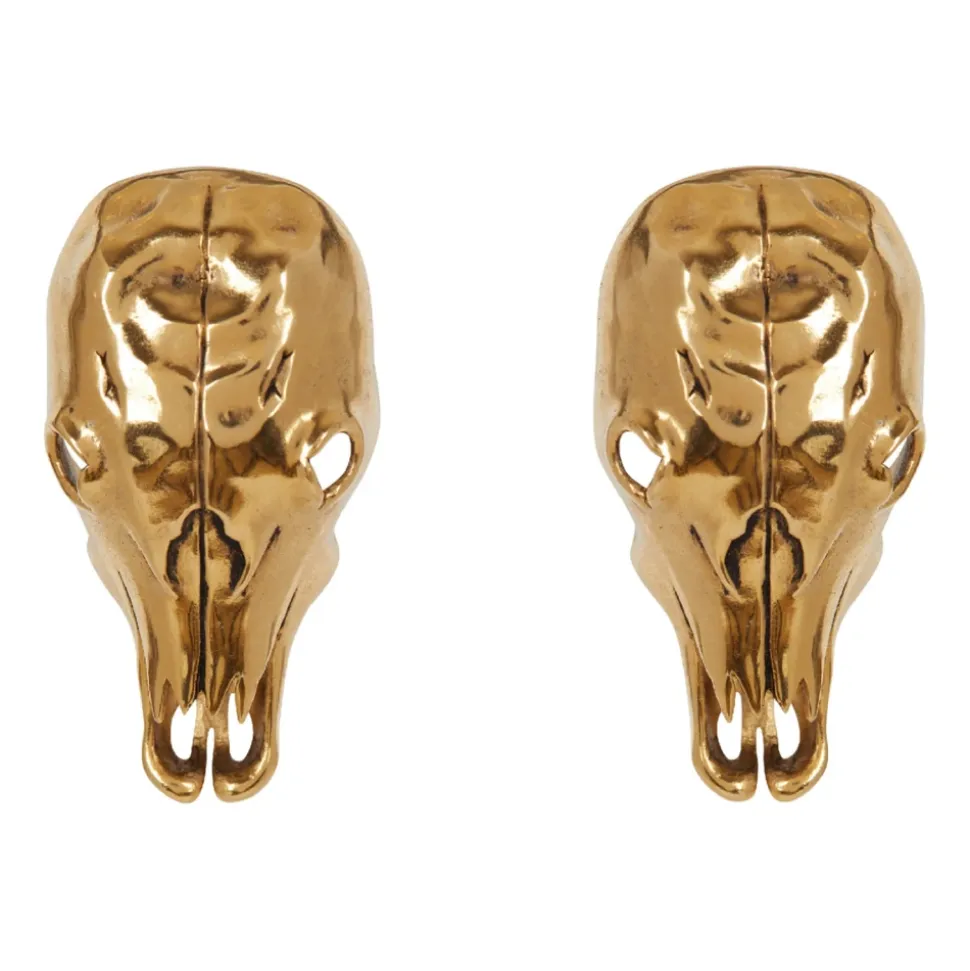 Buffalo Skull Stud Earrings