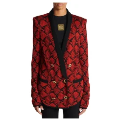 Buttoned Python Print Cardigan