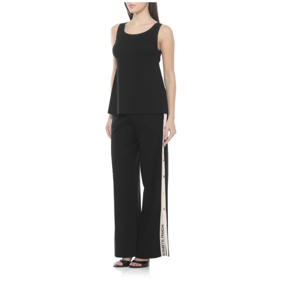 Button Stripe Trousers