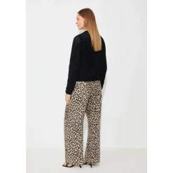 Cardigan Classique Noir avec Motif Tricoté
