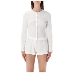 Cardigan Signature Logo Pointelle