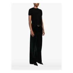 Cashmere Short Sleeve Round Neck Fine Knit