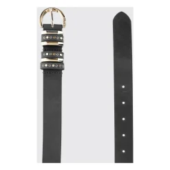 Ceinture en cuir à boucle cloutée