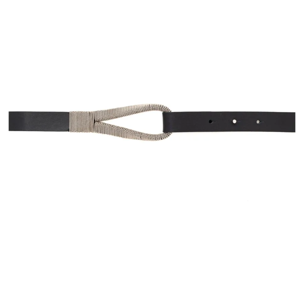 Ceinture en cuir Nappa à chaîne