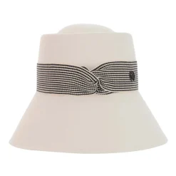 Chapeau Cloche en Feutre de Lapin Blanc Optique