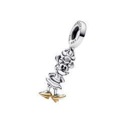 Charme pendant 100e Anniversaire Minnie Mouse en diamant créé en laboratoire