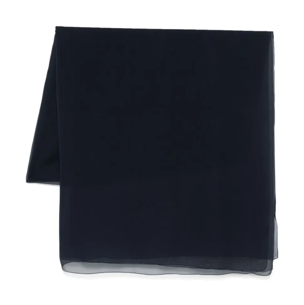Écharpe Bleue avec Patch Logo Interne