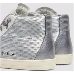 Chaussures de Skate Grises à Paillettes Métalliques