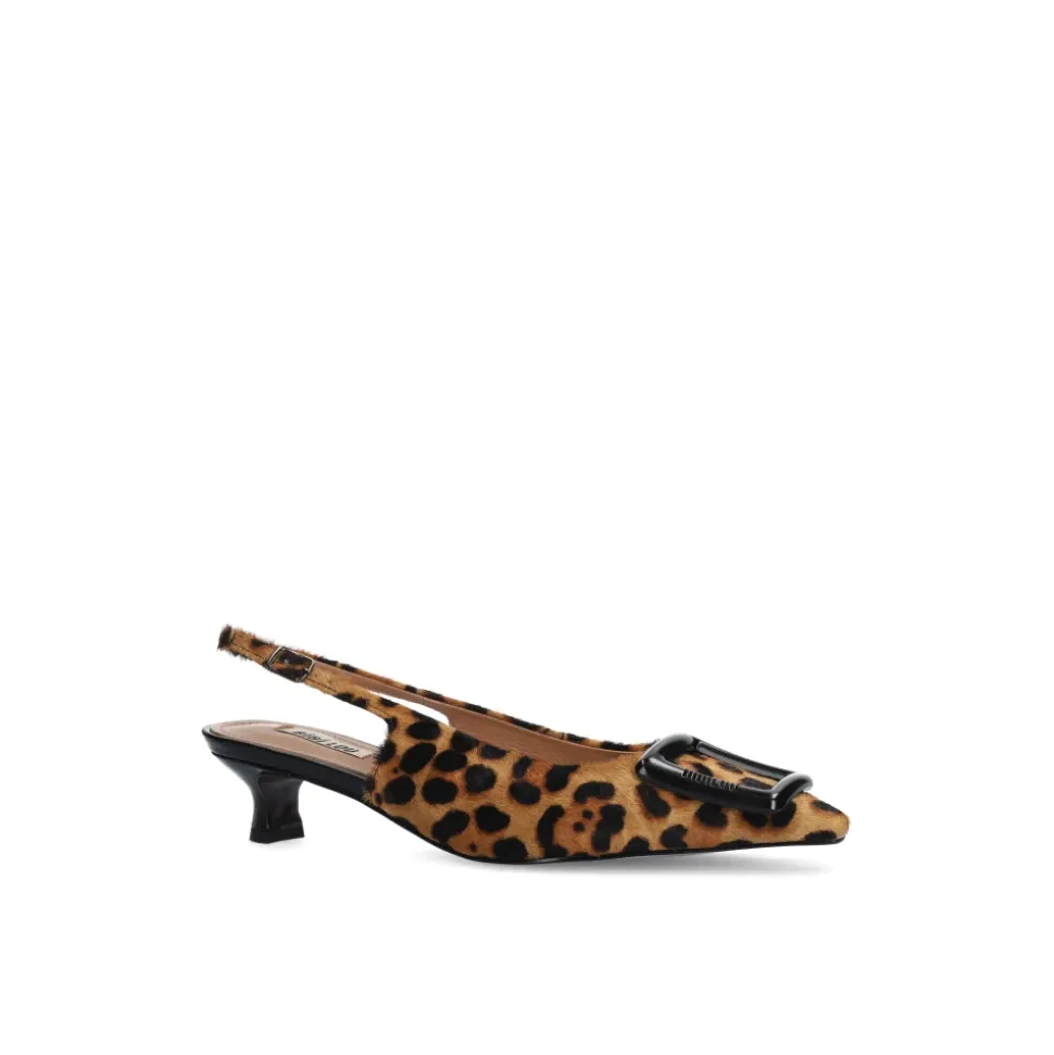 Chaussures Plates Marron Imprimé Léopard