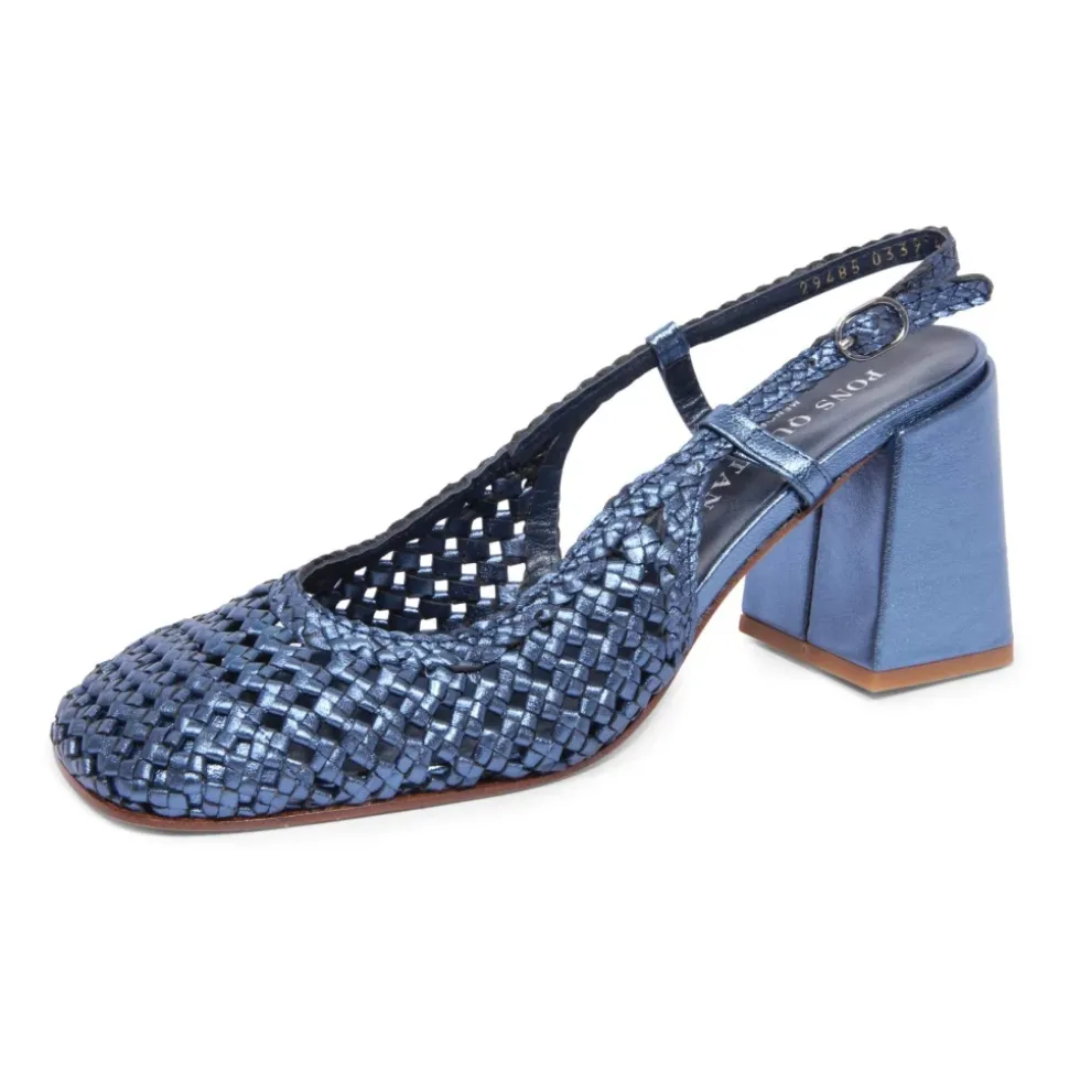 Chaussures slingback métalliques modèle Osaka