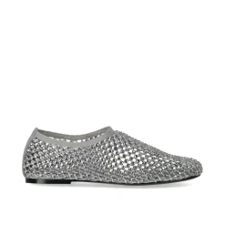 Chaussures Slip-On en Strass Gris