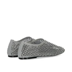 Chaussures Slip-On en Strass Gris