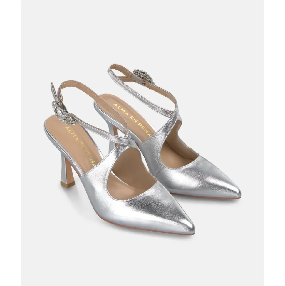 Chaussure à talon à bride entrelacée