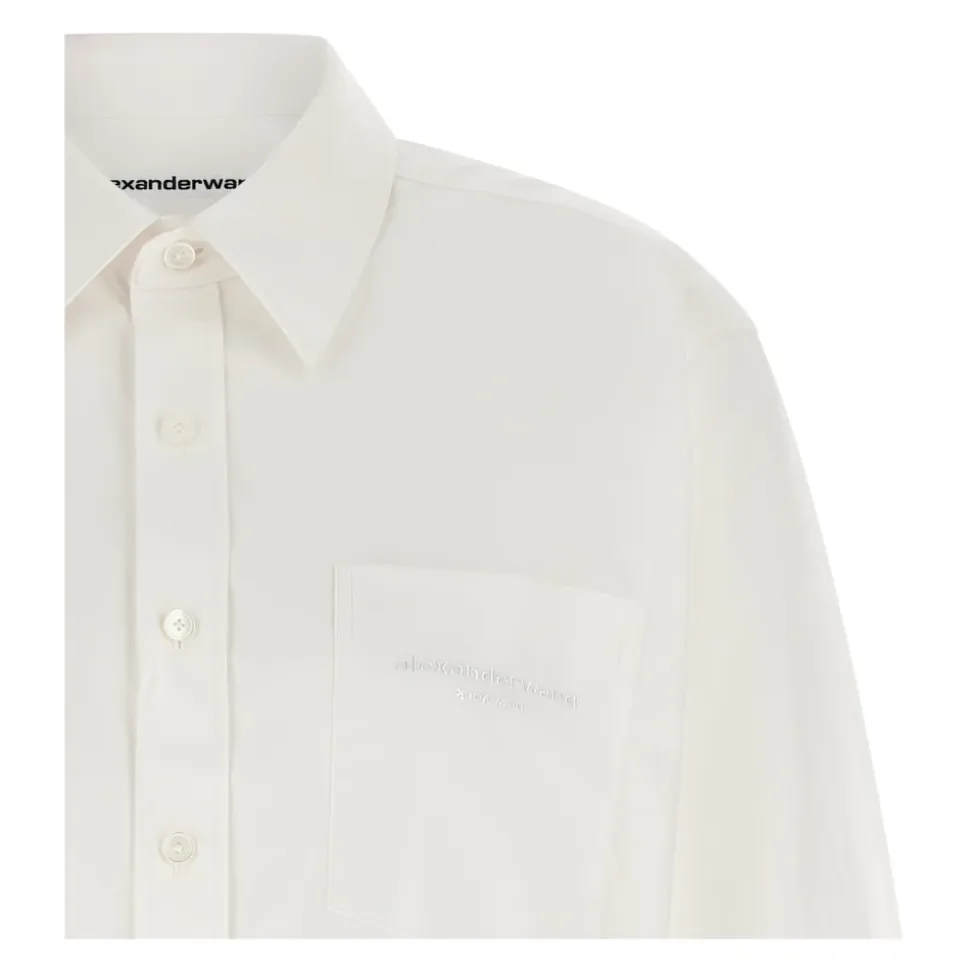 Chemise courte brodée