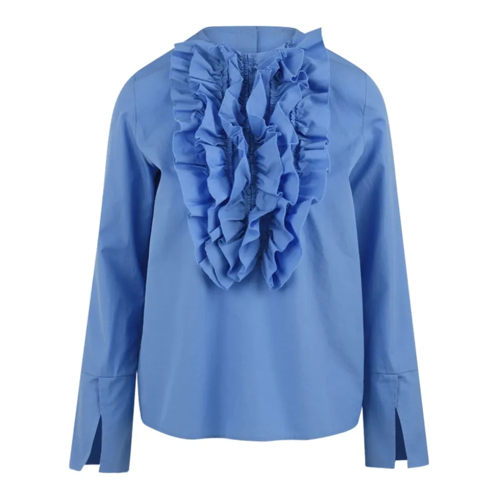 Chemise en popeline bleu clair