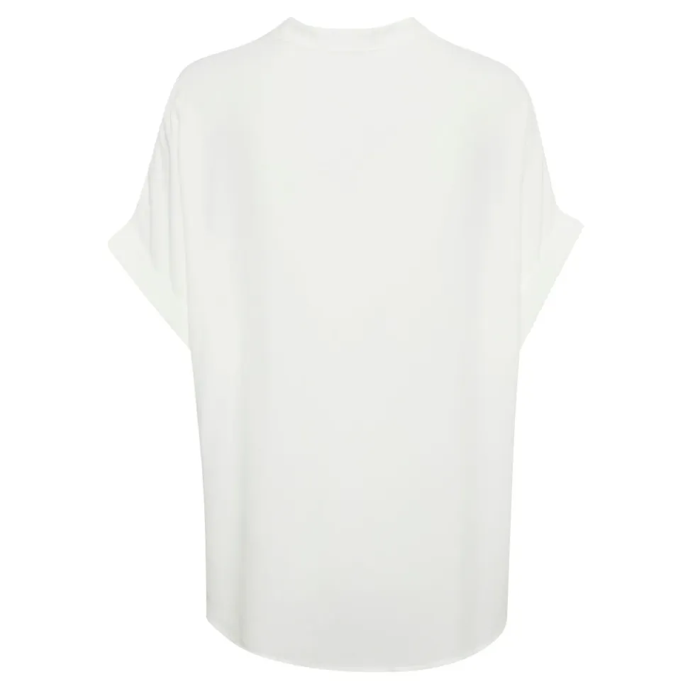 Chemise en Soie Blanche avec Manches Larges