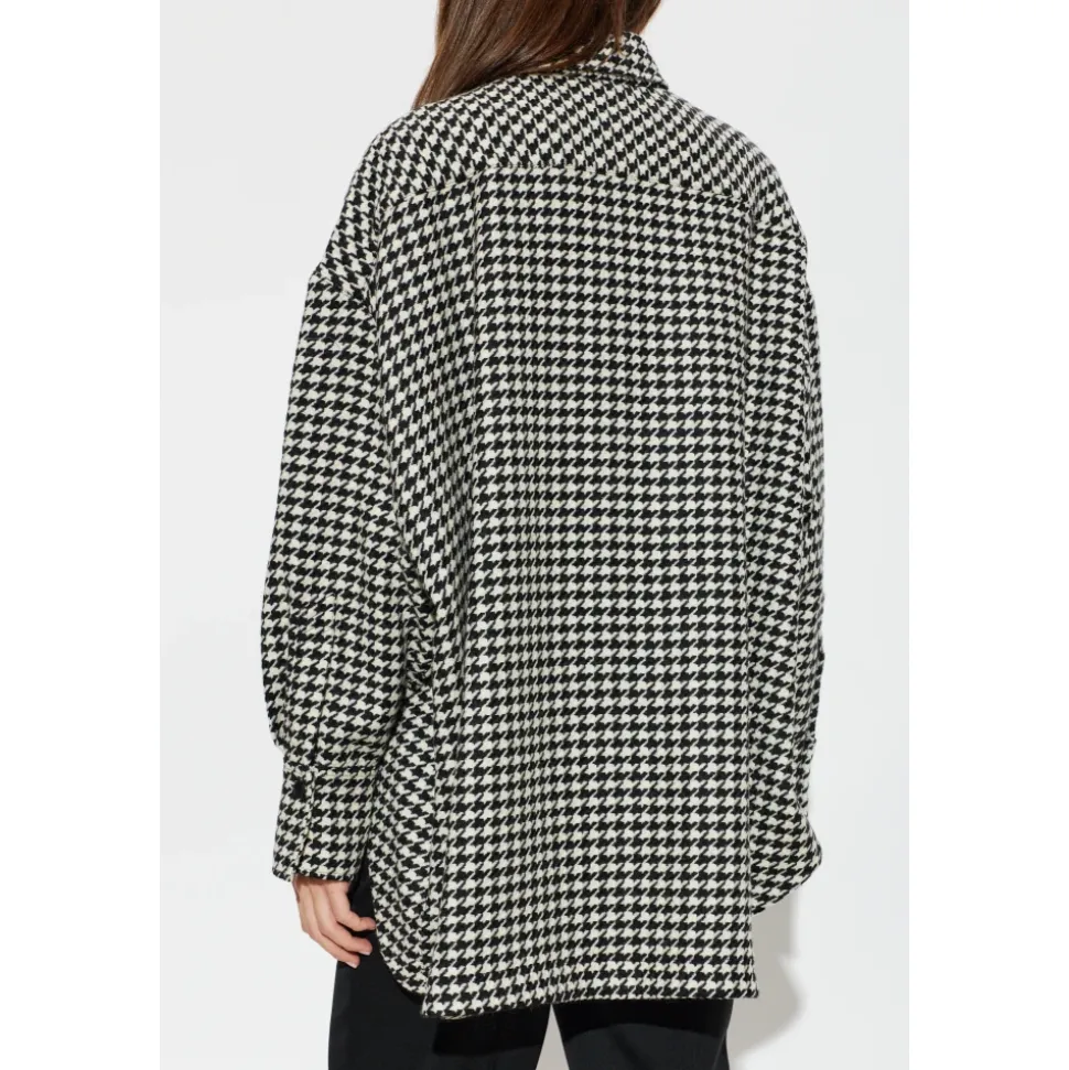 Chemise à motif pied-de-poule