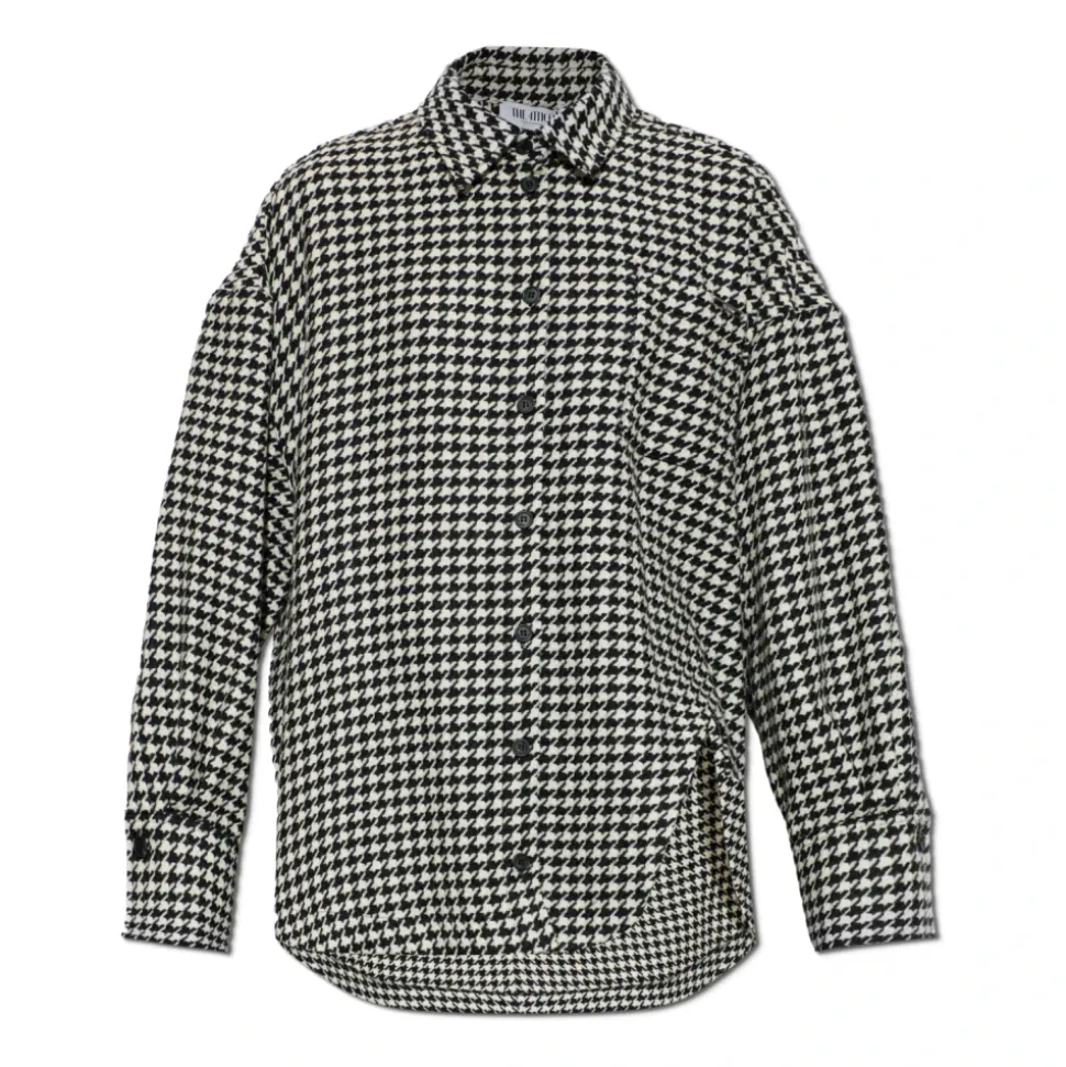 Chemise à motif pied-de-poule