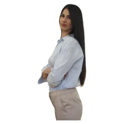 Chemise stretch en popeline rayée