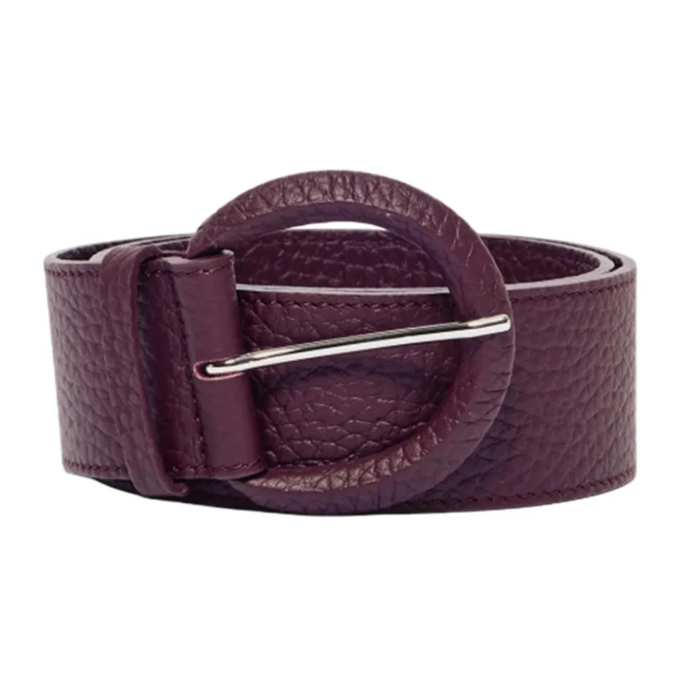 Cintura in pelle Fibbia rivestita 5 cm