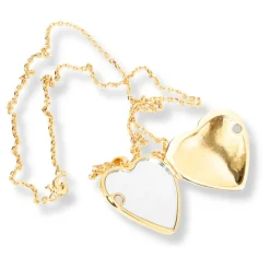 Collier avec pendentif cœur miroir