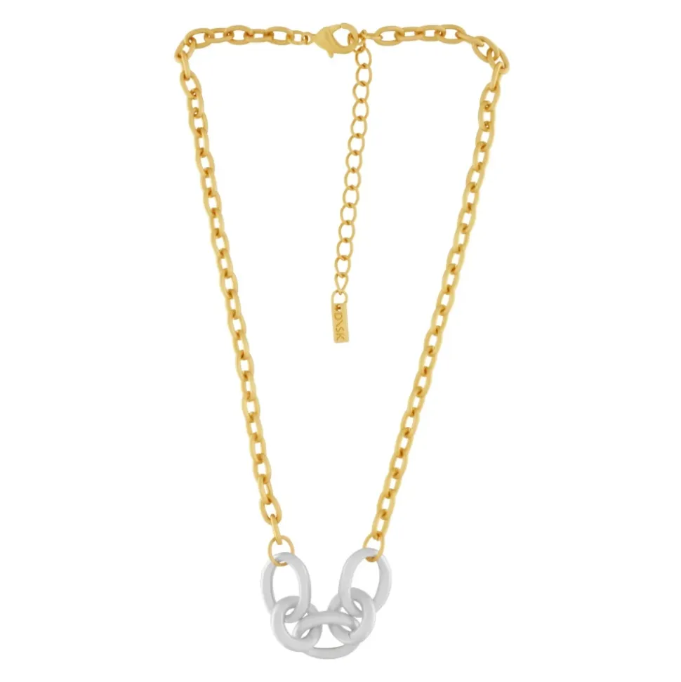 Collier Géométrique à 2 Tons