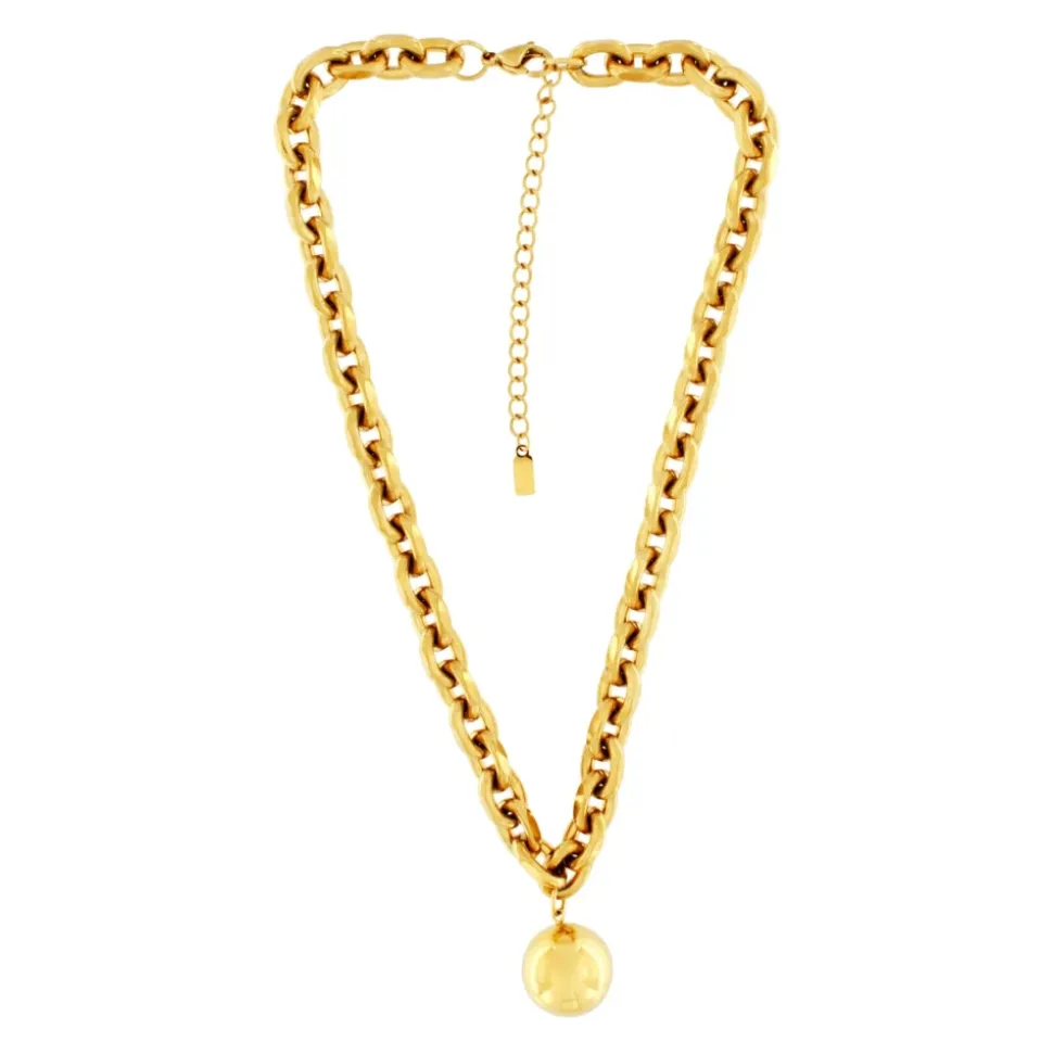 Collier Imperméable à Boule Plaqué Or
