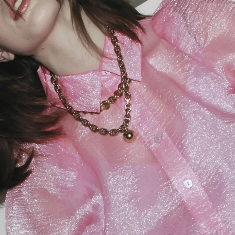 Collier Imperméable à Boule Plaqué Or