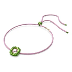 Collier Vert avec Pierre Taille Coussin