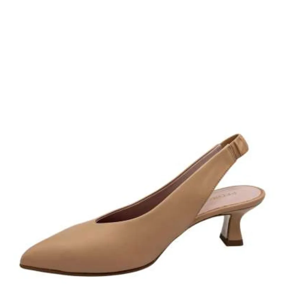 Escarpins Slingback en Cuir de Chameau