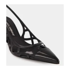Escarpins Slingback en Cuir Noir