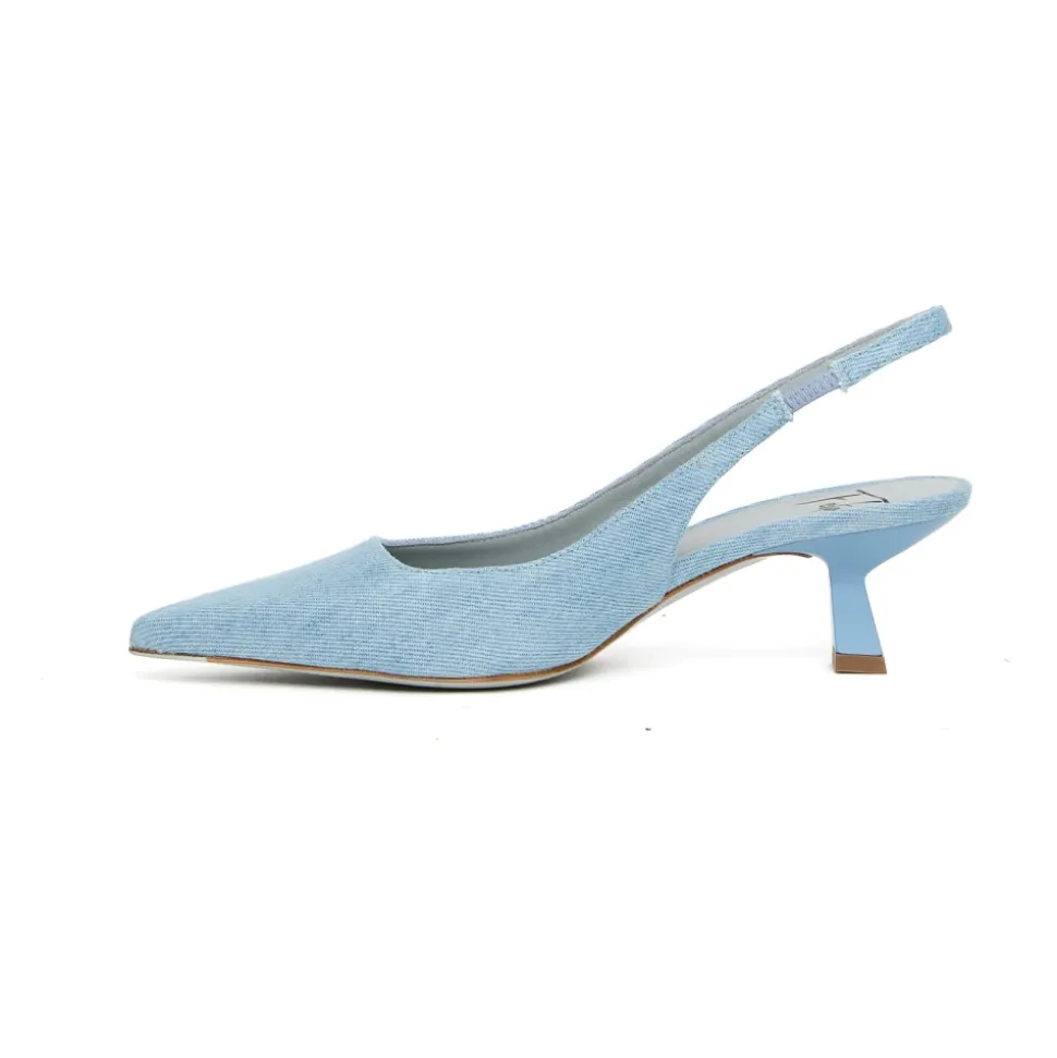 Escarpins Slingback en Denim Arabel