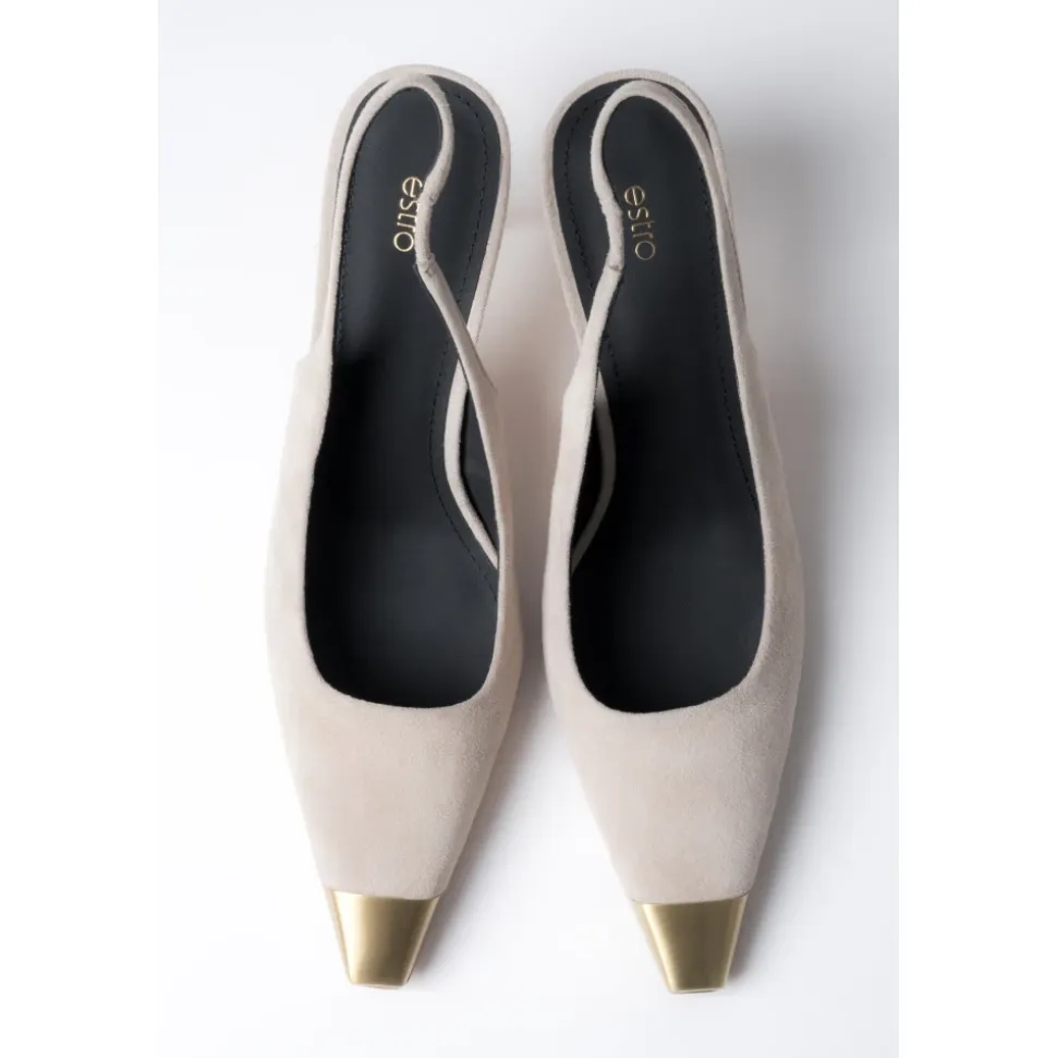 Escarpins Slingback en Velours