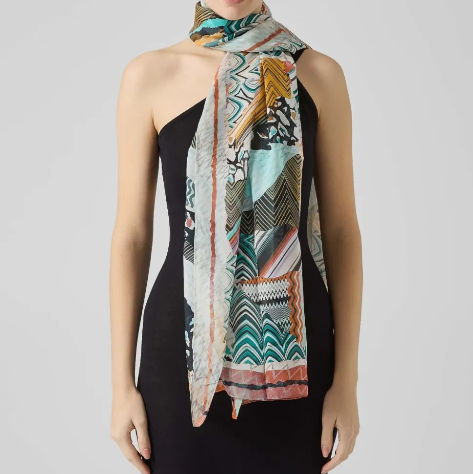 Foulard en soie imprimée