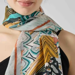 Foulard en soie imprimée