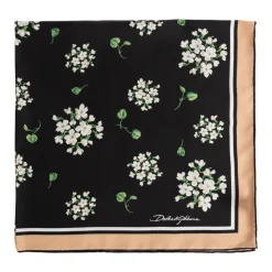 Foulard en twill de soie à imprimé floral